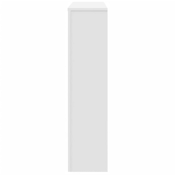 Lämpöpatterin suoja valkoinen 149x20x82 cm tekninen puu