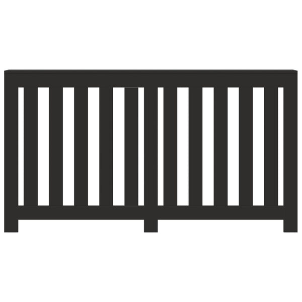 Lämpöpatterin suoja musta 149x20x82 cm tekninen puu