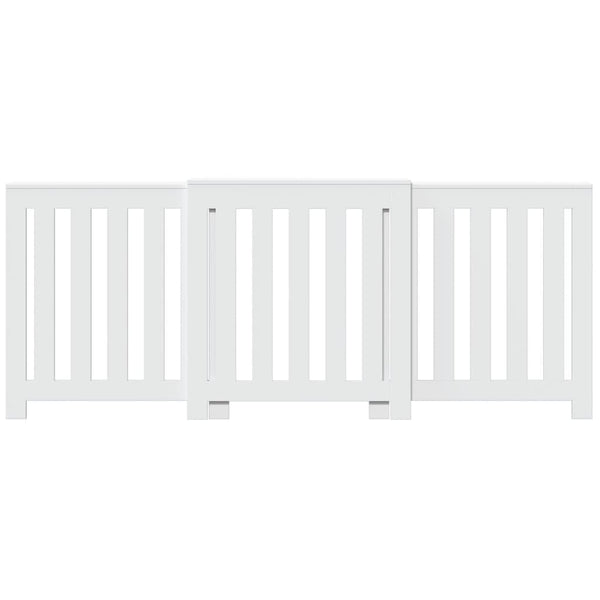 Lämpöpatterin suoja valkoinen 205x21,5x83,5 cm tekninen puu