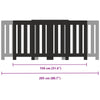 Lämpöpatterin suoja musta 205x21,5x83,5 cm tekninen puu