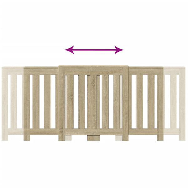 Lämpöpatterin suoja Sonoma-tammi 205x21,5x83,5 cm tekninen puu