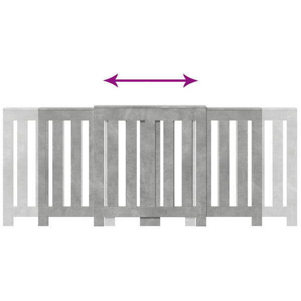 Lämpöpatterin suoja betoninharmaa 205x21,5x83,5 cm tekninen puu