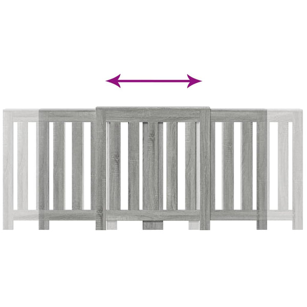 Lämpöpatterin suoja harmaa Sonoma 205x21,5x83,5 cm tekninen puu