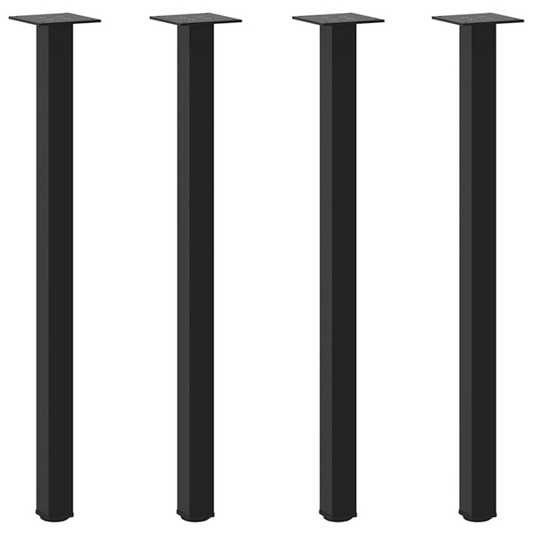 Musta konsolipöydän jalat Mujdedin 72-74cm (4 kpl, teräs)