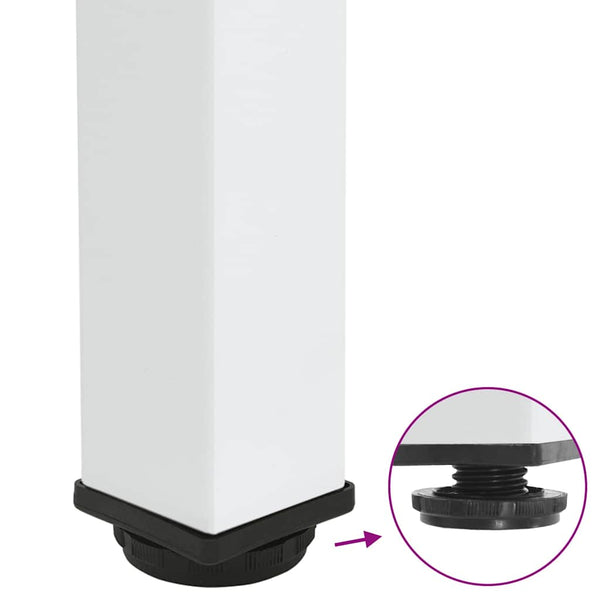 Valkoinen konsolipöydän jalat Mujdedin 72-74cm (4 kpl, teräs)