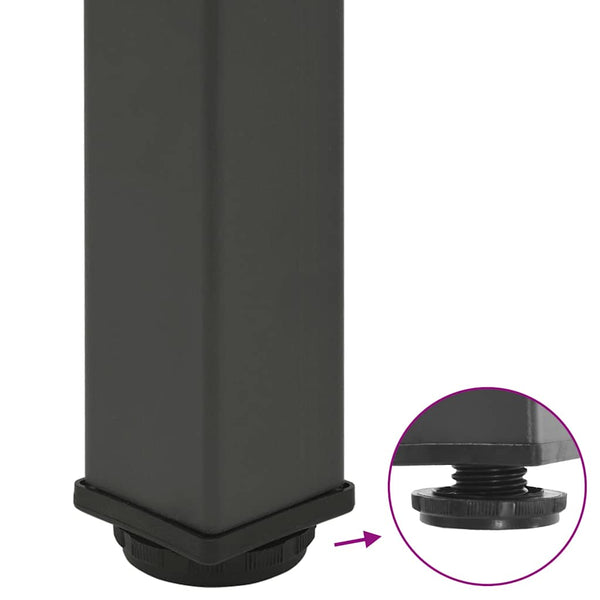 Antrasiittia konsolipöydän jalat Mujdedin 72-74cm (4 kpl teräs)