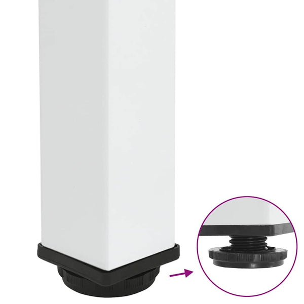 Valkoinen sohvapöydän jalat Mujdedin 42-44cm (4 kpl, teräs)