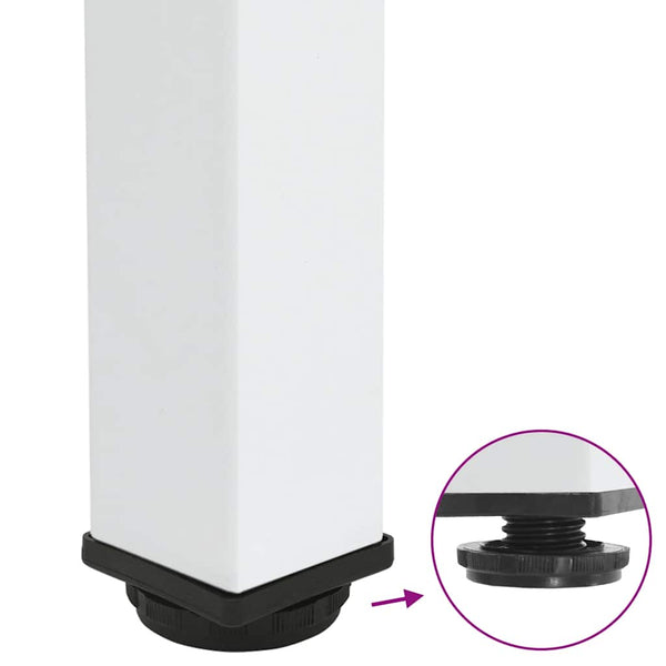 Valkoinen konsolipöydän jalat Mujdedin 72-74cm (4 kpl, teräs)