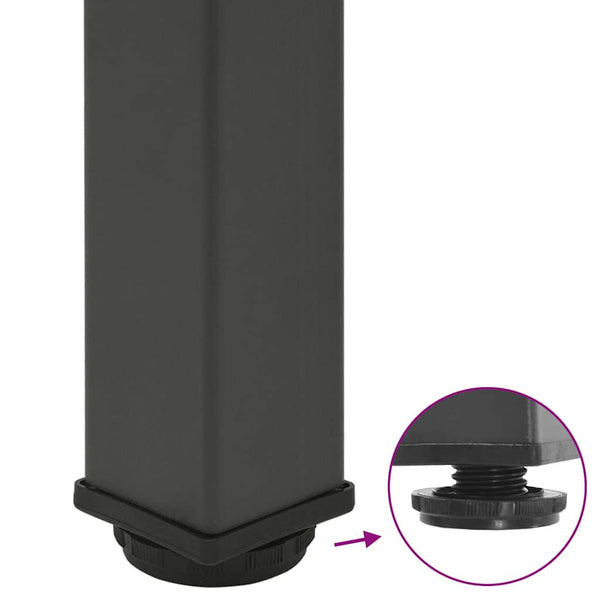 Antrasiittia konsolipöydän jalat Mujdedin 72-74cm (4 kpl teräs)