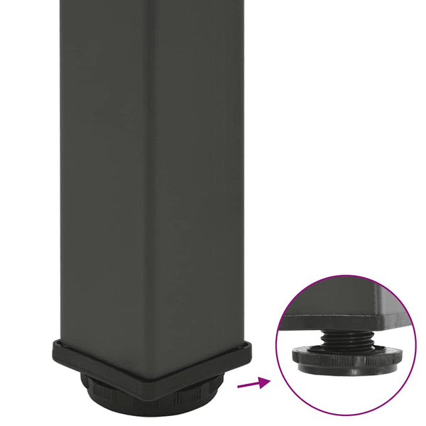 Antrasiittia baaripöydän jalat Mujdedin 90-92cm (4 kpl teräs)