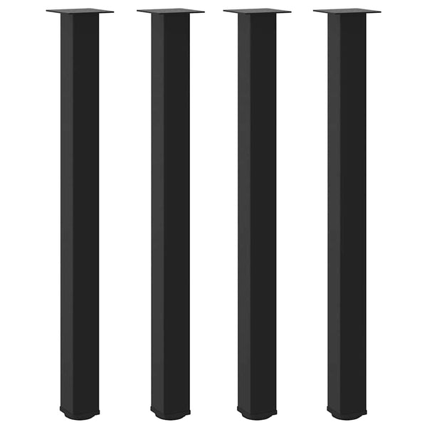 Musta baaripöydän jalat Mujdedin 110-112cm (4 kpl teräs)