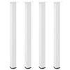 Valkoinen baaripöydän jalat Mujdedin 110-112cm (4 kpl teräs)