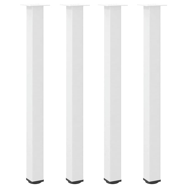 Valkoinen baaripöydän jalat Mujdedin 110-112cm (4 kpl teräs)