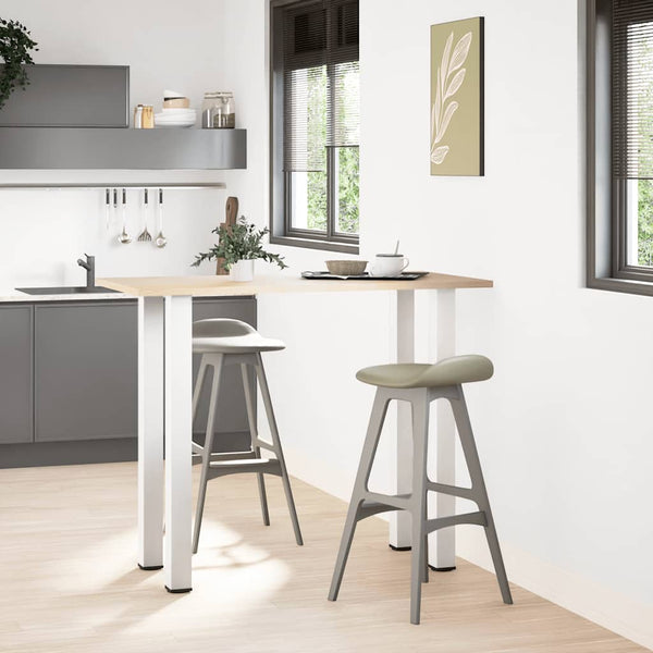 Valkoinen baaripöydän jalat Mujdedin 110-112cm (4 kpl teräs)