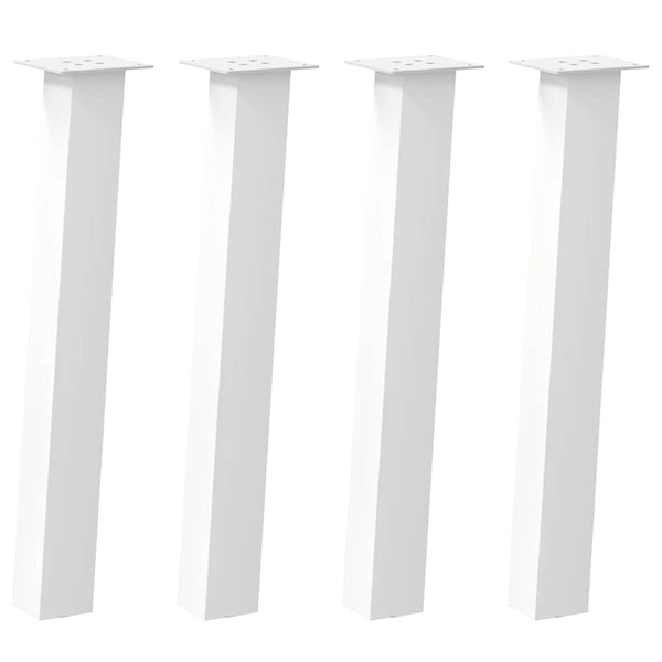 Valkoinen konsolipöydän jalat Cheryl 72cm (4 kpl, teräs)