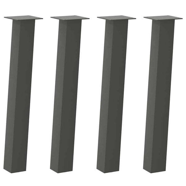 Antrasiittia konsolipöydän jalat Cheryl 72cm (4 kpl teräs)