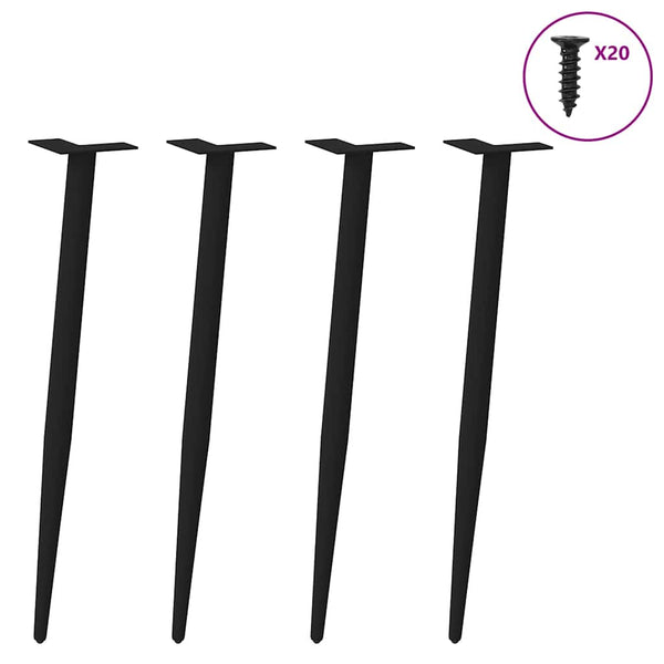 Musta konsolipöydän jalat Dragulita 72-73cm (4 kpl, teräs)