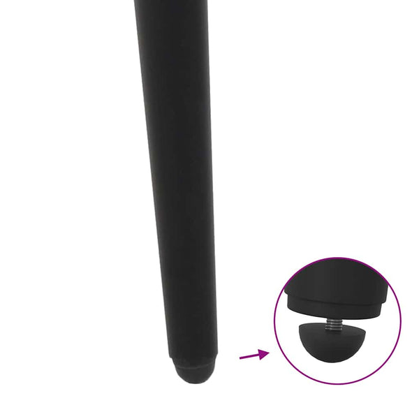 Musta konsolipöydän jalat Dragulita 72-73cm (4 kpl, teräs)