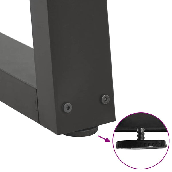 Antrasiitti ruokapöydän jalat v-muoto Aileen 30x(30-31,3)cm (2 kpl)