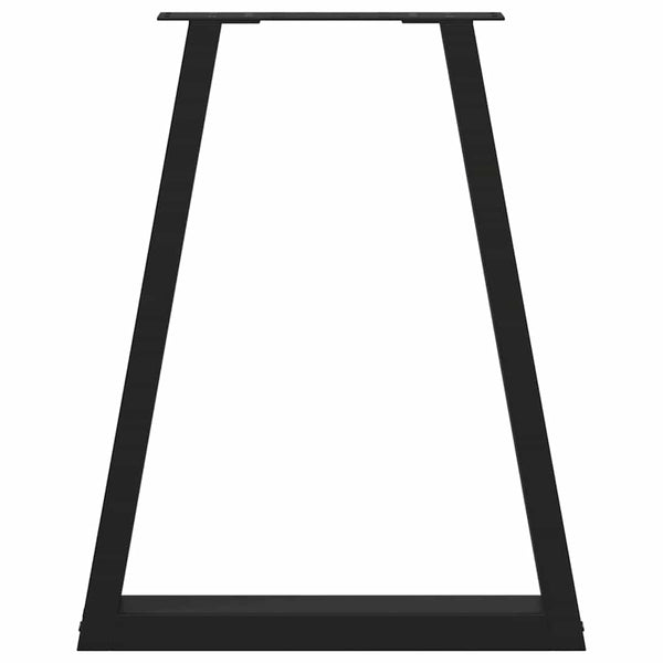 sohvapöydän jalat V-muoto 2 kpl Musta 50x(72-73) cm Teräs