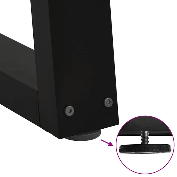 Musta ruokapöydän jalat v-muoto Aileen 70x(72-73,3)cm (2 kpl teräs)