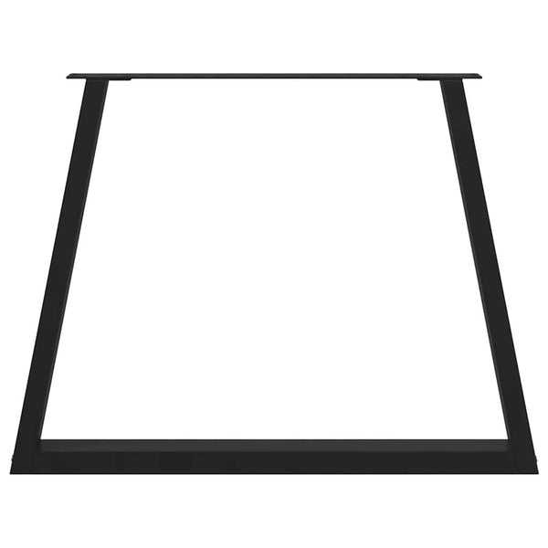 Musta ruokapöydän jalat v-muotoinen Aileen 90x(72-73,3)cm (2 kpl teräs)