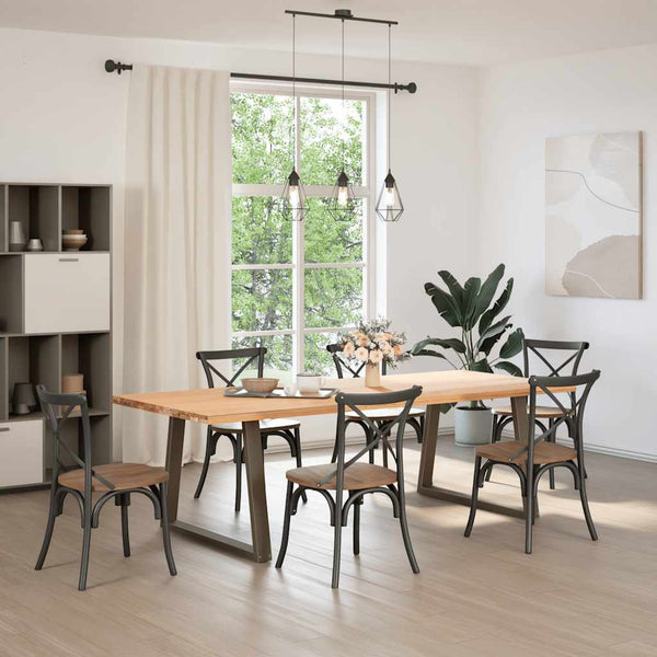 Luonnonteräs ruokapöydän jalat v-muoto Aileen 100x(72-73,3)cm (2 kpl)