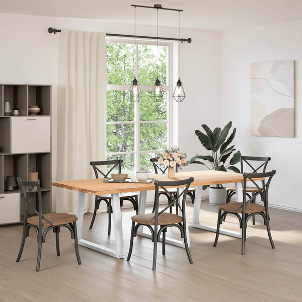 Valkoinen ruokapöydän jalat v-muotoinen Aileen 90x(72-73,3)cm (3 kpl)