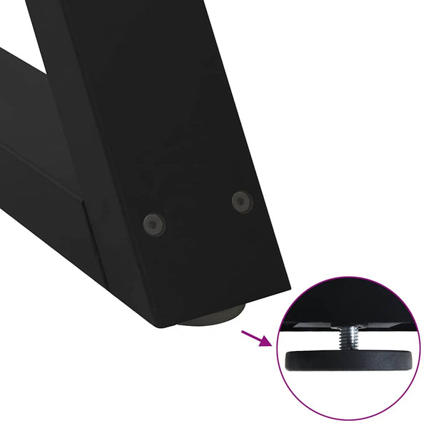 Musta sohvapöydän jalat Ghida 40x(30-31,3)cm (2 kpl teräs)