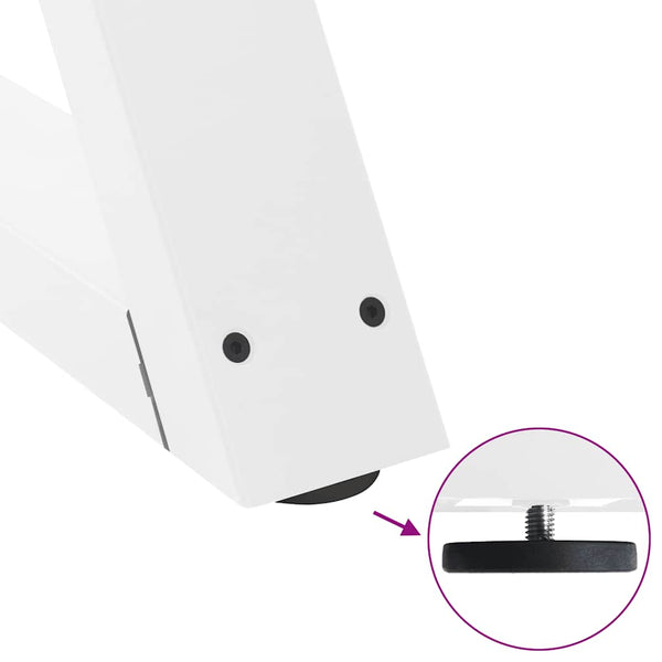 Valkoinen sohvapöydän jalat Ghida 40x(30-31,3)cm (2 kpl teräs)