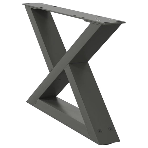 Antrasiitti sohvapöydän jalat Ghida 50x(30-31,3)cm (2 kpl teräs)