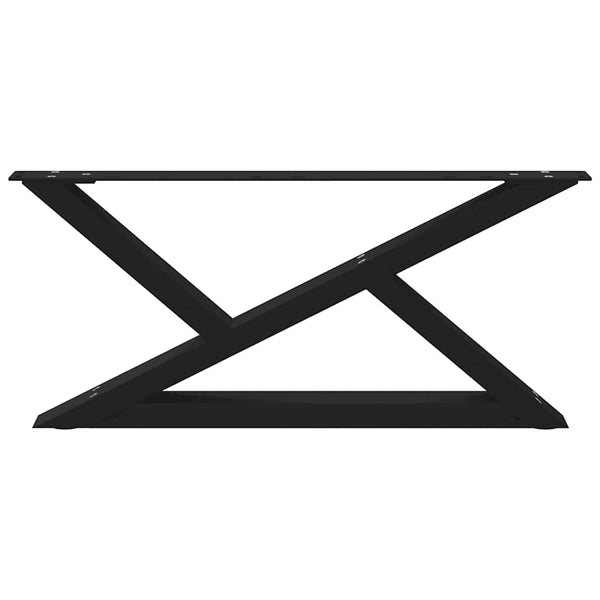 Musta sohvapöydän jalat Ghida 70x(30-31,3)cm (2 kpl teräs)