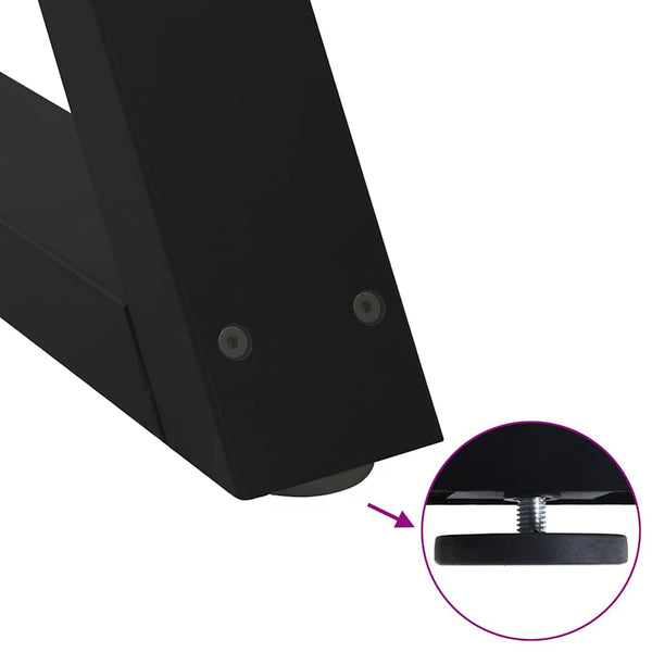 Musta sohvapöydän jalat Ghida 70x(30-31,3)cm (2 kpl teräs)