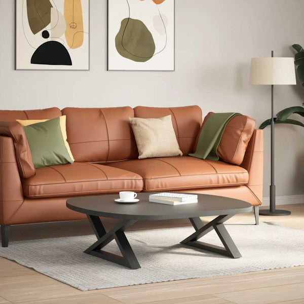 Antrasiitti sohvapöydän jalat Ghida 70x(30-31,3)cm (2 kpl, teräs)