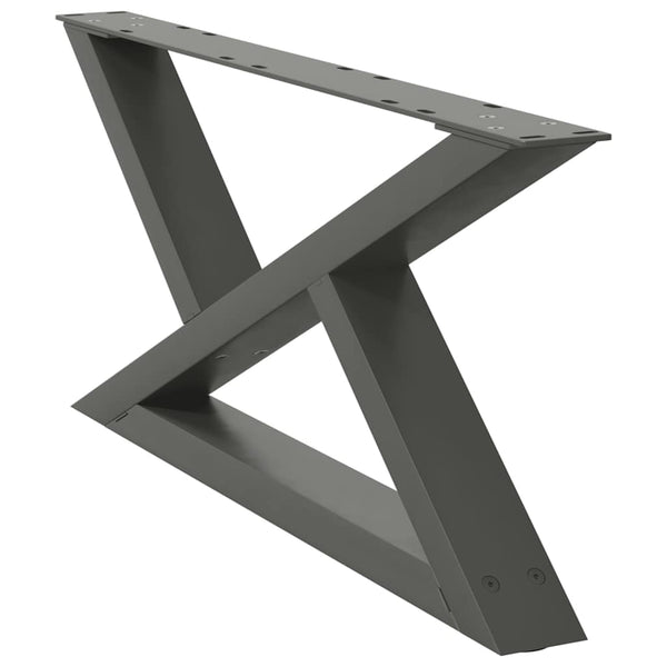 Antrasiitti sohvapöydän jalat Ghida 70x(30-31,3)cm (2 kpl, teräs)