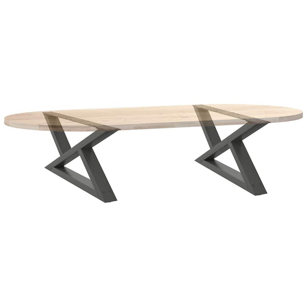 Antrasiitti sohvapöydän jalat Ghida 70x(30-31,3)cm (2 kpl, teräs)