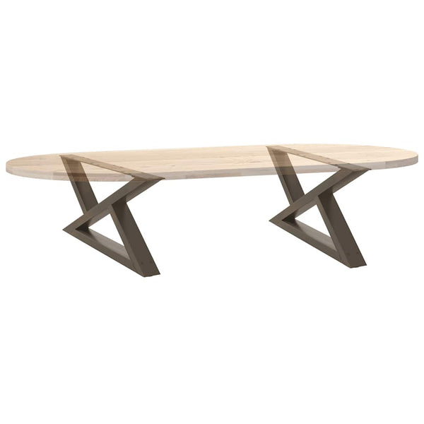 Natural steel sohvapöydän jalat Ghida 70x(30-31,3)cm (2 kpl, teräs)