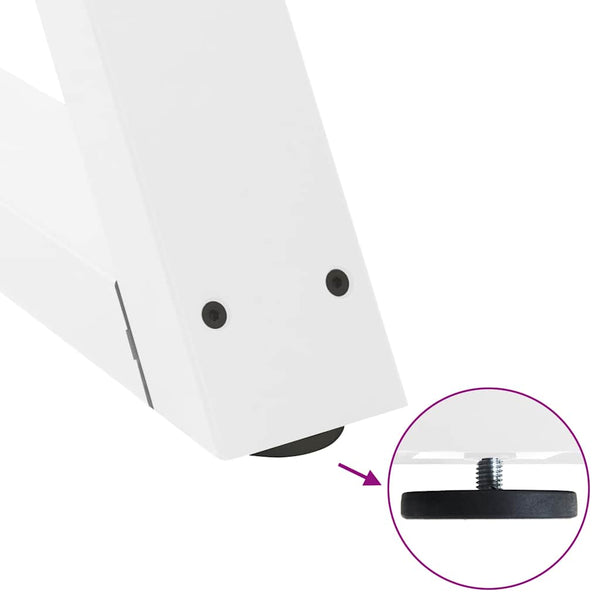 Valkoinen sohvapöydän jalat Ghida 38x(42-43,3)cm (2 kpl teräs)