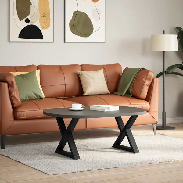 Musta sohvapöydän jalat Ghida 60x(42-43,3)cm (2 kpl teräs)