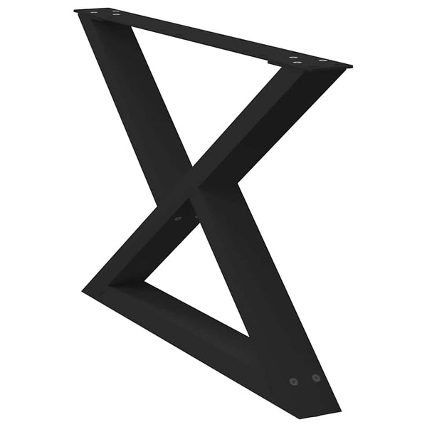 Musta sohvapöydän jalat Ghida 70x(42-43,3)cm (2 kpl teräs)