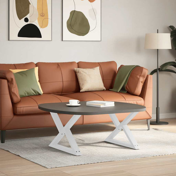 Valkoinen sohvapöydän jalat Ghida 70x(42-43,3)cm (2 kpl teräs)