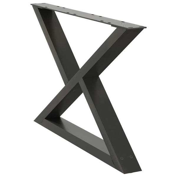 Antrasiitti sohvapöydän jalat Ghida 70x(42-43,3)cm (2 kpl teräs)