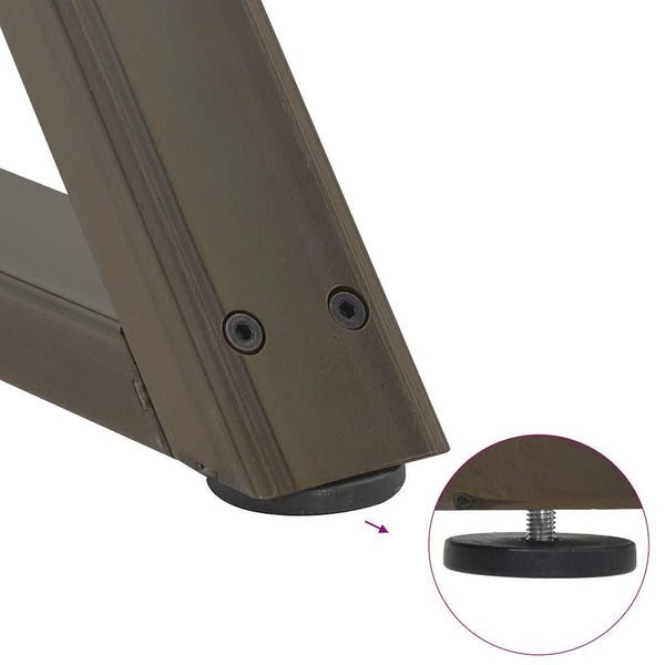 Natural steel sohvapöydän jalat Ghida 70x(42-43,3)cm (2 kpl, teräs)