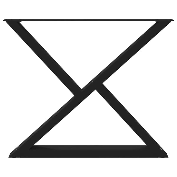 Musta ruokapöydän jalat Ghida 90x(72-73,3)cm (2 kpl teräs)