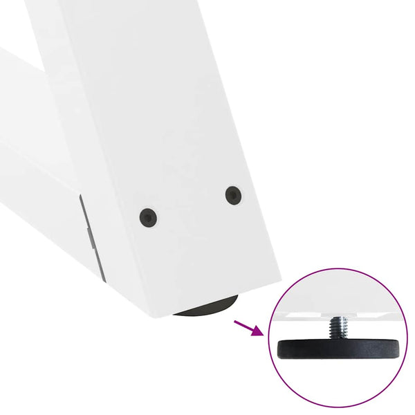 Valkoinen ruokapöydän jalat Ghida 90x(72-73,3)cm (2 kpl teräs)