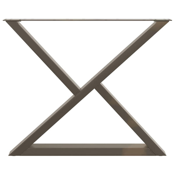 Luonnonteräs ruokapöydän jalat Ghida 90x(72-73,3)cm (2 kpl, teräs)