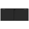 TV-seinäkaappi LED-valoilla musta 80x31x35 cm