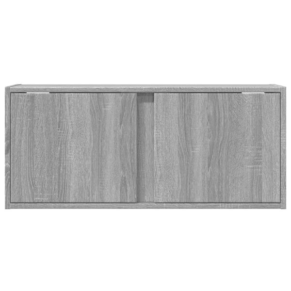 TV-seinäkaappi LED-valoilla harmaa Sonoma 80x31x35 cm