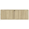 TV-seinäkaappi LED-valoilla Sonoma-tammi 100x31x35 cm