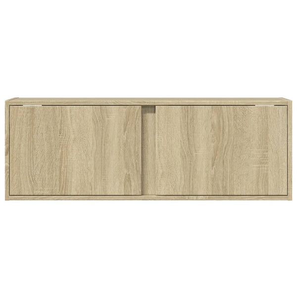 TV-seinäkaappi LED-valoilla Sonoma-tammi 100x31x35 cm